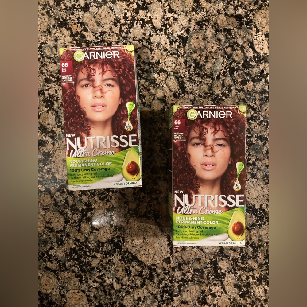 NEW [2 Boxes] Garnier Nutrisse Nourishing Color Creme #66 True Red